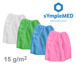 Gynaecological skirt for patients, fleece, disposable