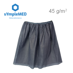 Gynaecological skirt for patients, fleece, disposable