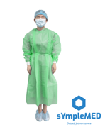 Treatment apron, fleece, disposable