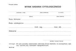 Wynik badania cytologIcznego wg. Papanicolau