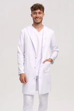 Fartuch medyczny męski biały FA 46, długi rękaw,