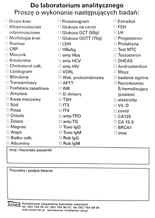 Skierowanie do laboratorium analitycznego