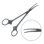 KOCHER forceps, curved (for IUD removal), disposable, sterile