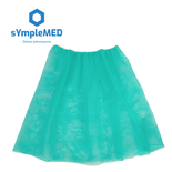 Gynaecological skirt for patients, fleece, disposable